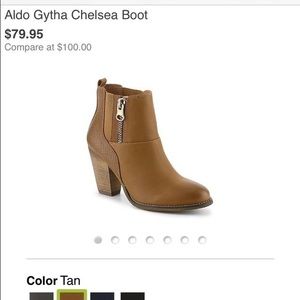 NEW Aldo Gytha Cognac Booties Shoes NIB Boots